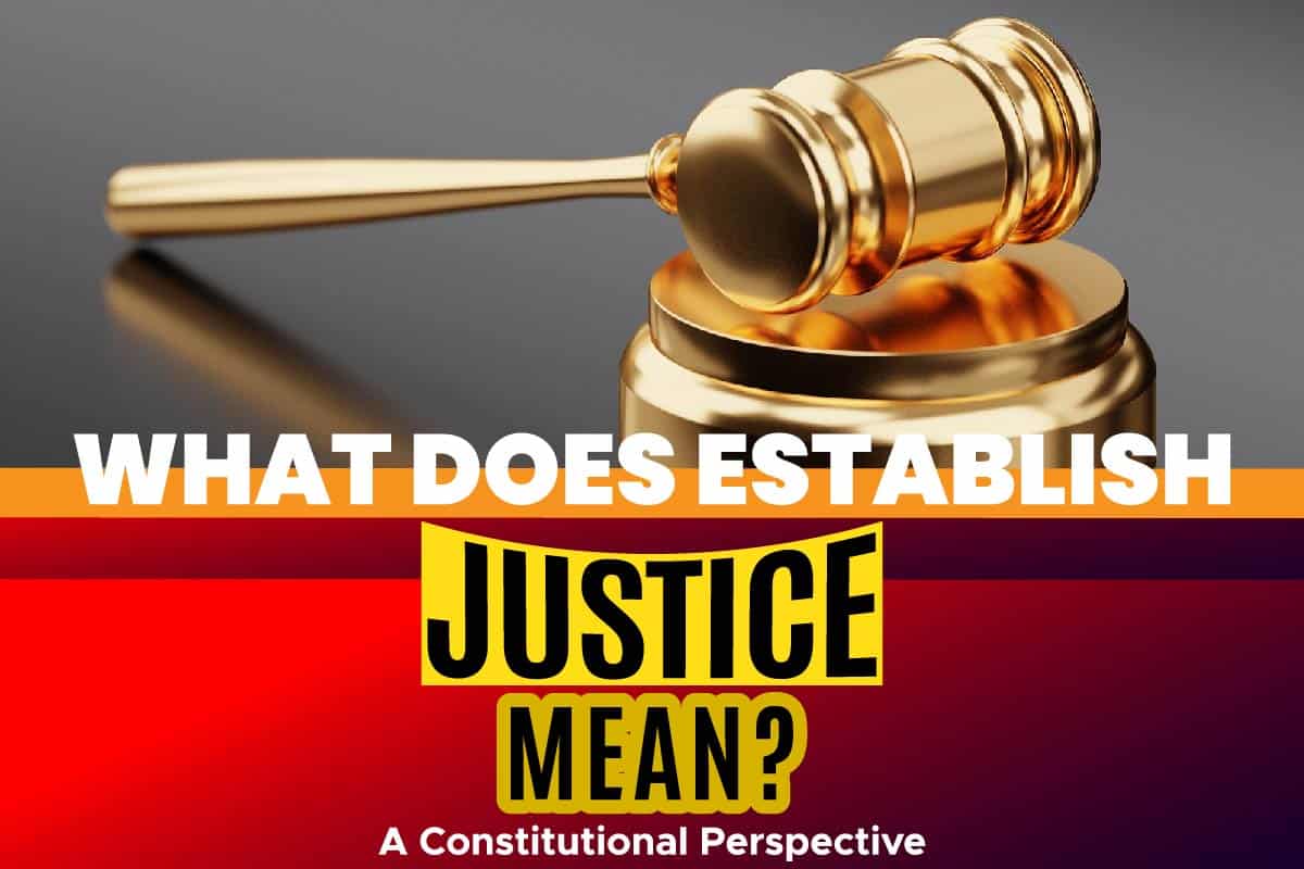 What Does Establish Justice Mean A Constitutional Perspective