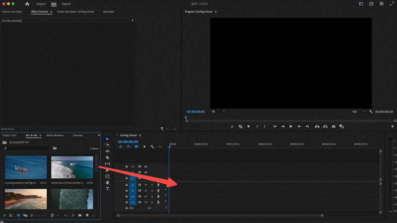 Add Media to Timeline in Premiere Pro