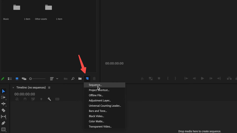 Create a Sequence in Premiere Pro