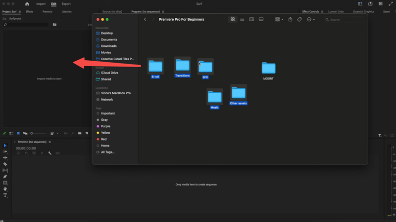 Import Media to Premiere Pro